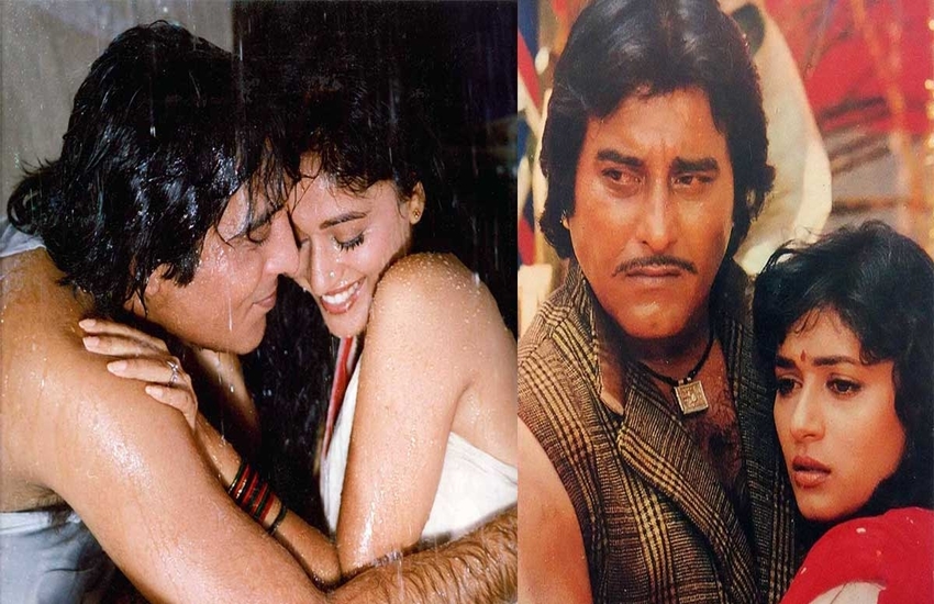 Madhuri Dixit And Vinod Khanna Kissing Scene In Dayawan Film