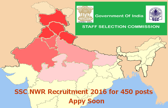 SSC nwr recruitment 2016 for 450 posts