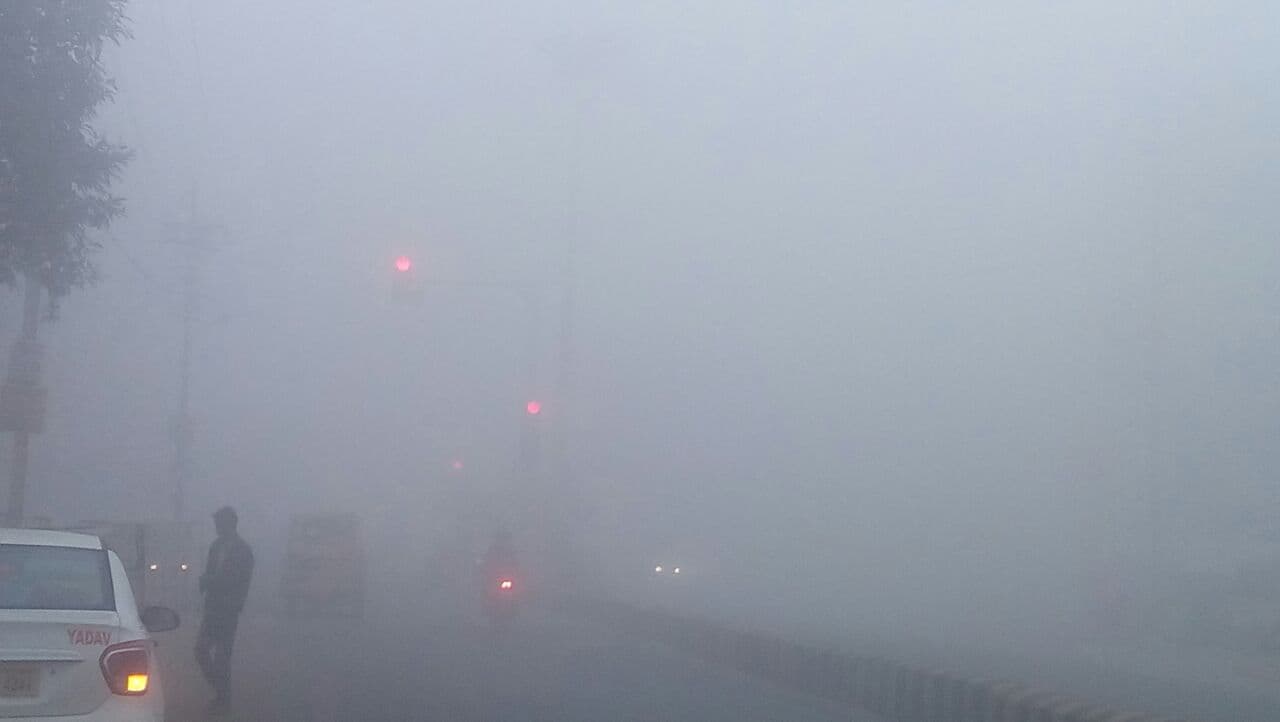 fog in city