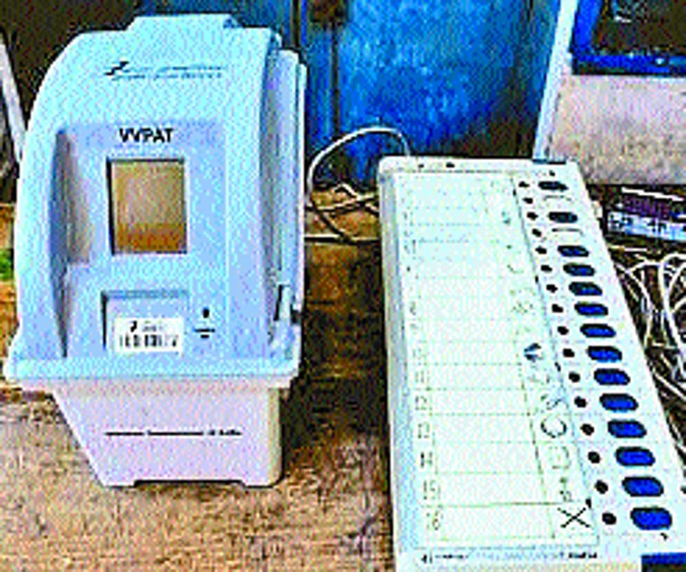 Counting from VVPat slip at 10 polling stations