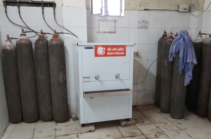 Water Cooler Between Toilet and Oxygen Plant in MBS Hospital Kota