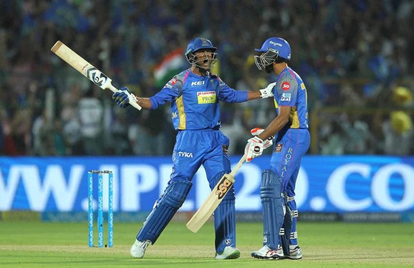 krishnappa gowtham wins the match for rajasthan royals 