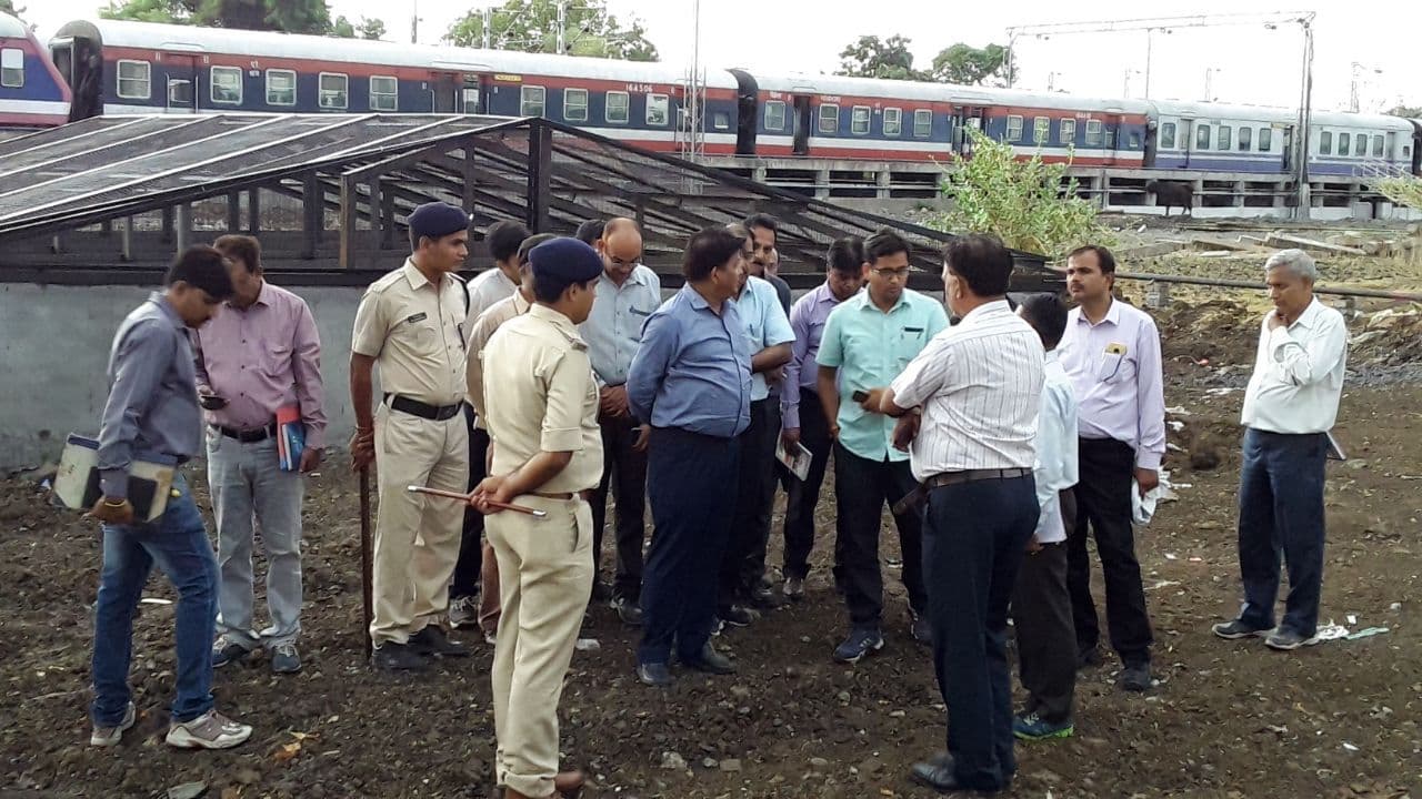 drm mhow railway station inspection