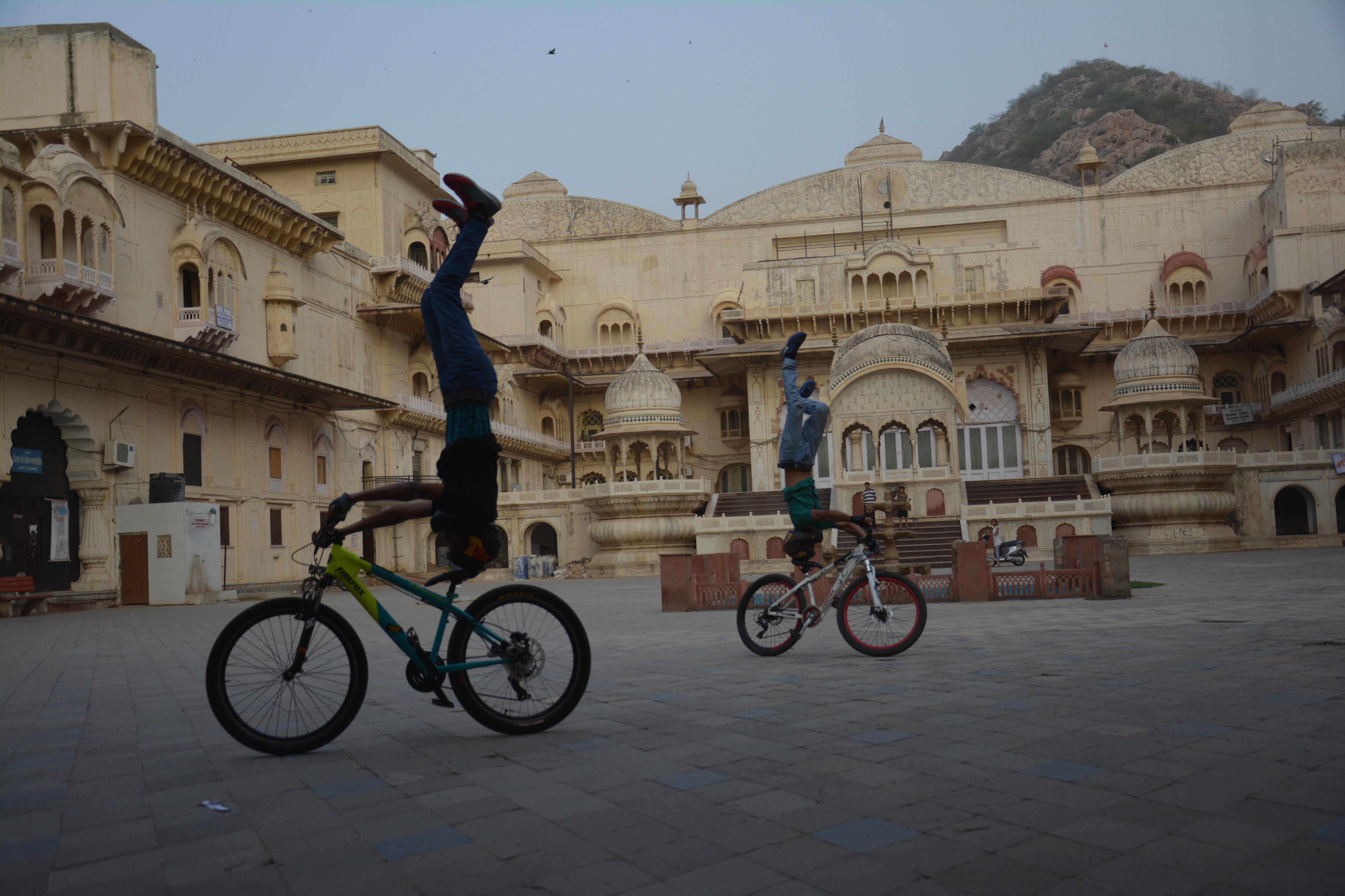 World bicycle day : bicycle stuntman shivan and prayas of alwar