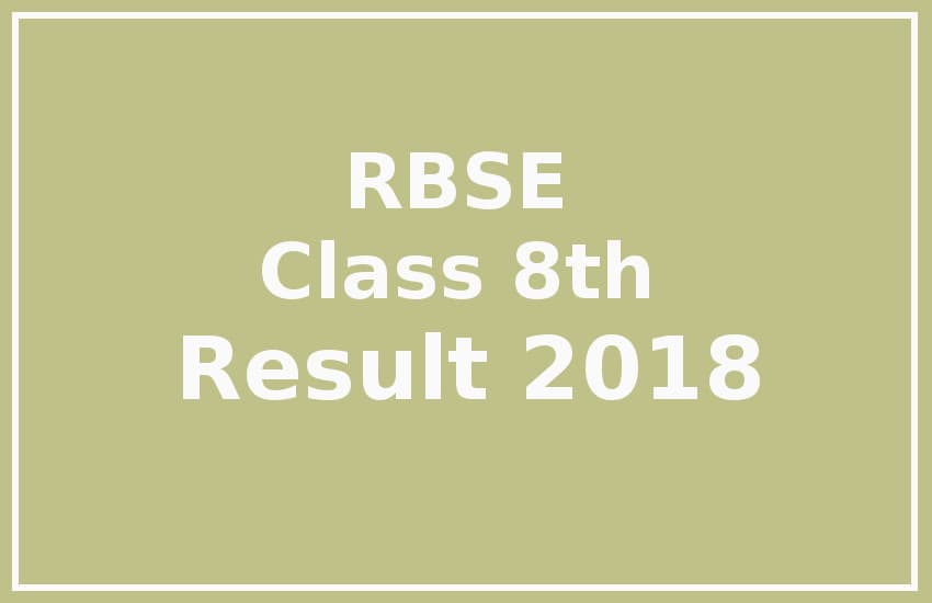 RBSE Class 8th Result 2018