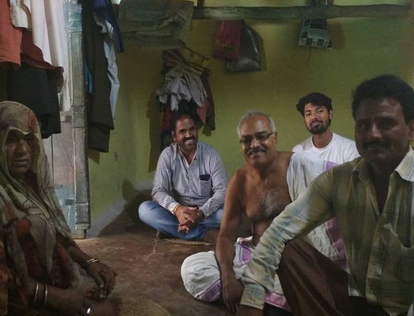 mahesh sharma with vanvasi family 