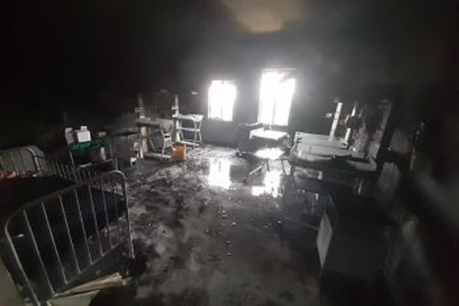 Gandhi hospital in Hyderabad caught fire