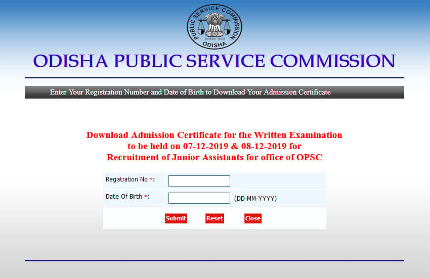 OPSC Junior Assistant Admit Card 2019, opsc jr assistant admit card download, admit card, govt exam, sarkari naukri, Odisha Public Service Commission, education news in hindi, education