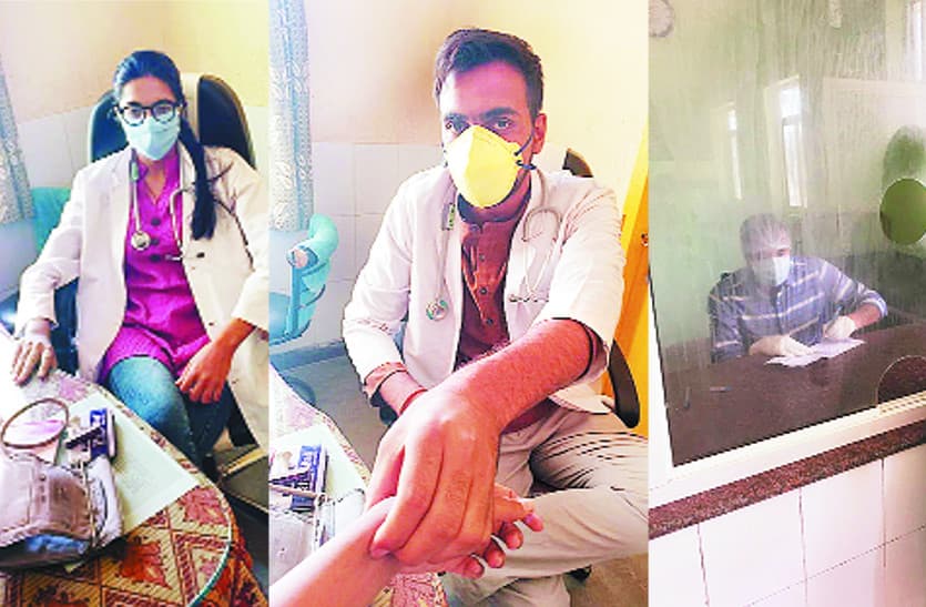 three doctor brother sister Against coronavirus rust in sikar