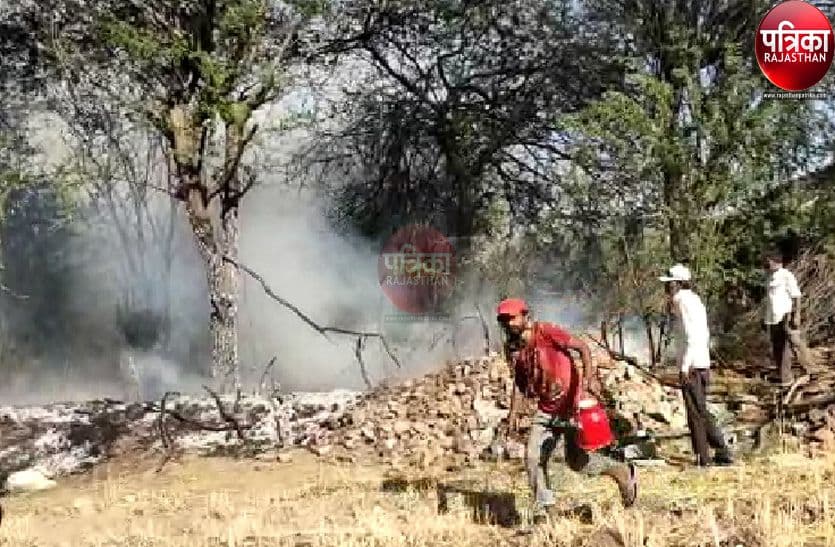 VIDEO : अज्ञात कारणों से यहां के बेरे पर लगी आग, मची अफरा-तफरी, ग्रामीणों के सहयोग से पाया काबू