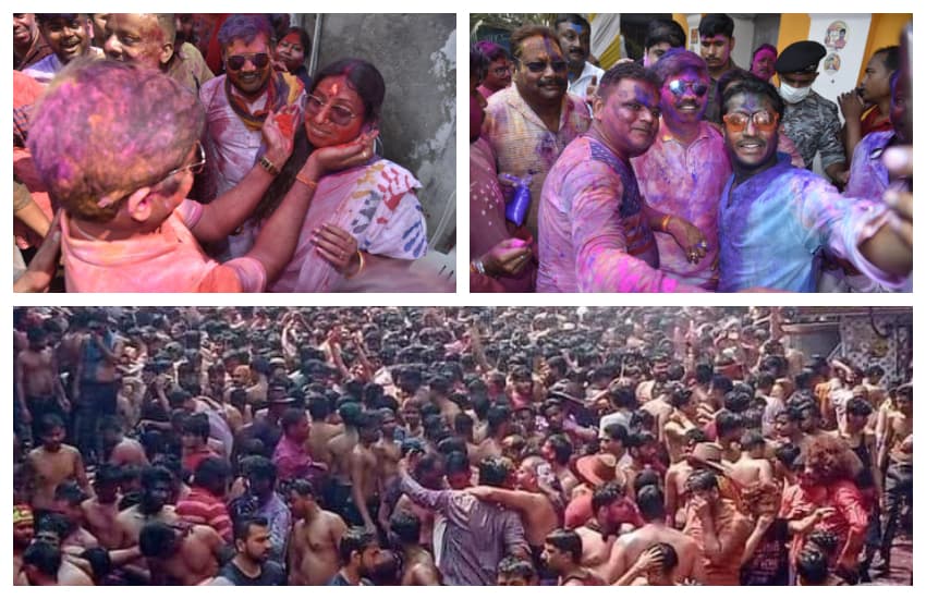 मंत्री नंद गोपाल नंदी ने कार्यकर्ताओं और जनता संग खेली फगवा व भगवा होली, गले लगा कर दी शुभकामनाएं
