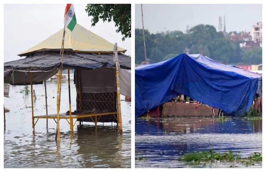 प्रयागराज में गंगा-यमुना बढ़ने से कई इलाकों में घुसा पानी, घर छोड़ने को मजबूर हुए लोग