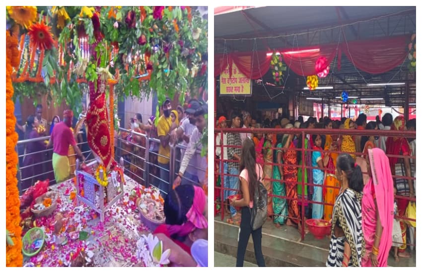 शारदीय नवरात्रि 2022 : देवी मां के दर्शन को नवरात्र के पहले दिन मंदिरों में लगी कतार, भक्तिमय हुआ प्रयागराज