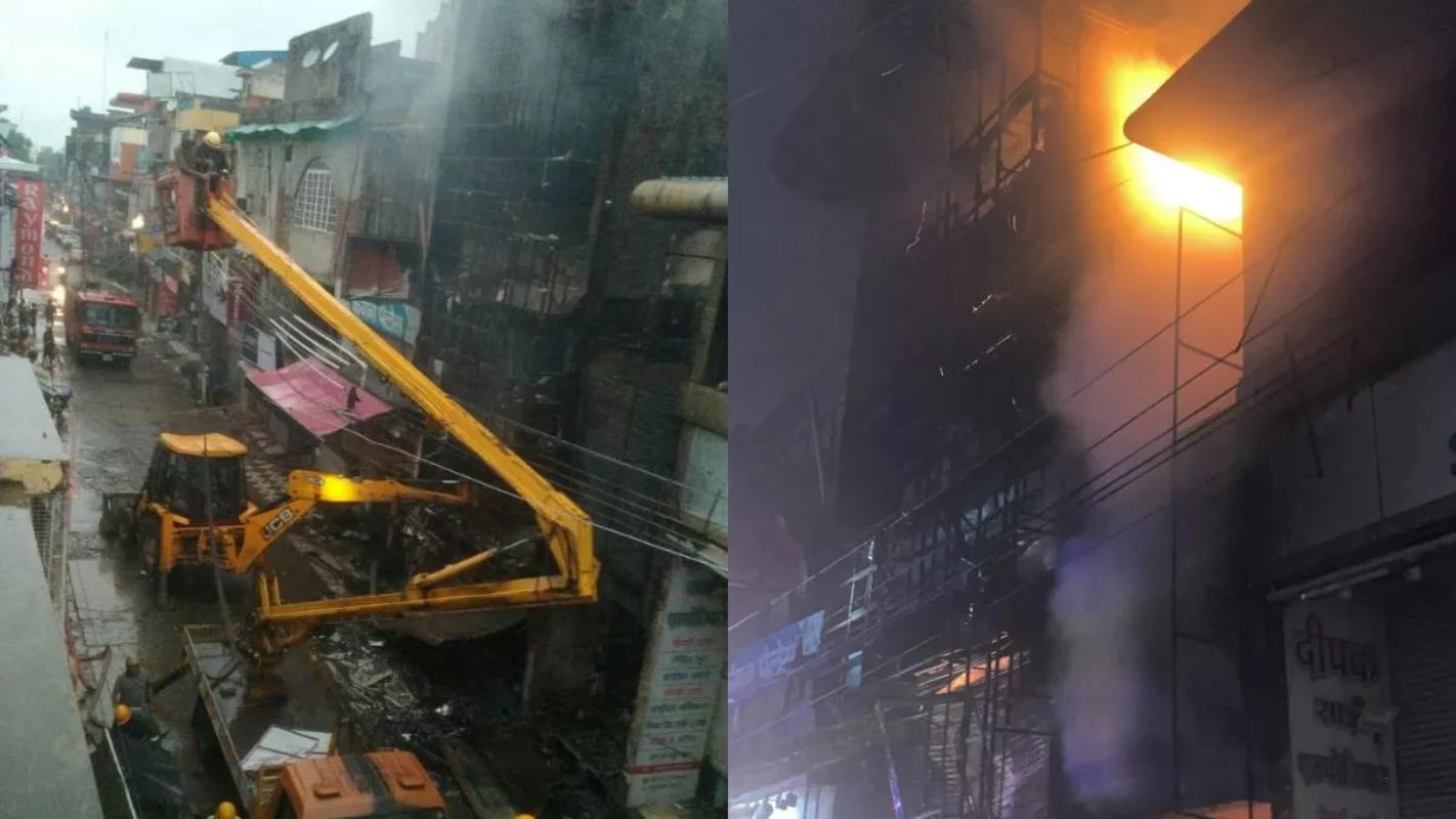 Bulandshahr Fire: अंसारी रोड बाजार में भीषण आग, चार मंजिला रेस्टोरेंट जलकर खाक