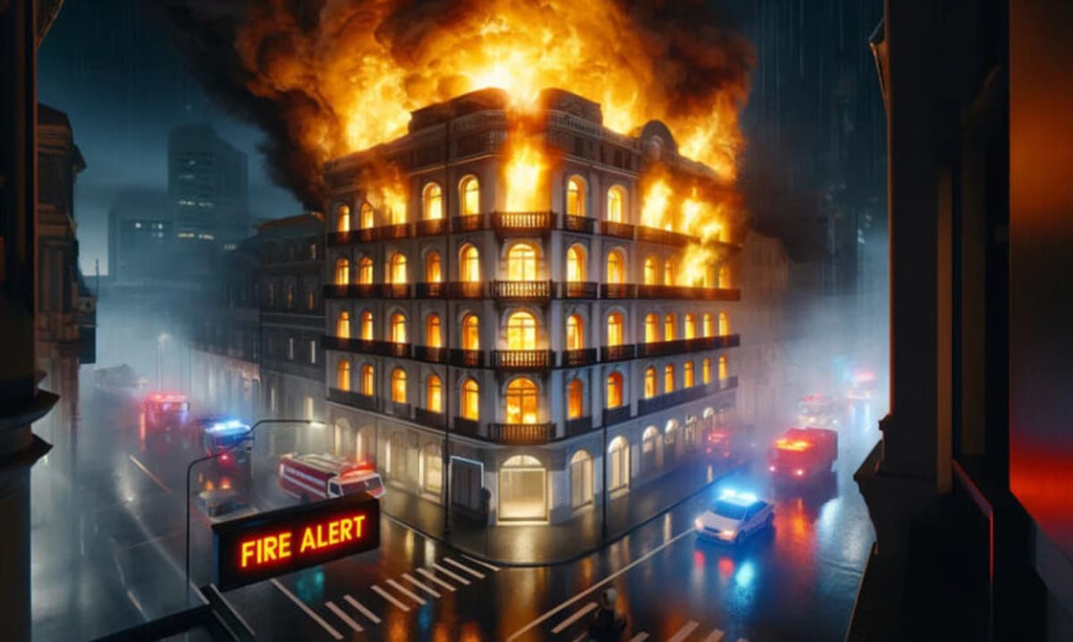 Brazil's hotel catches fire