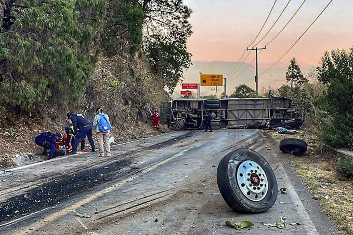 Bus accident in Mexico