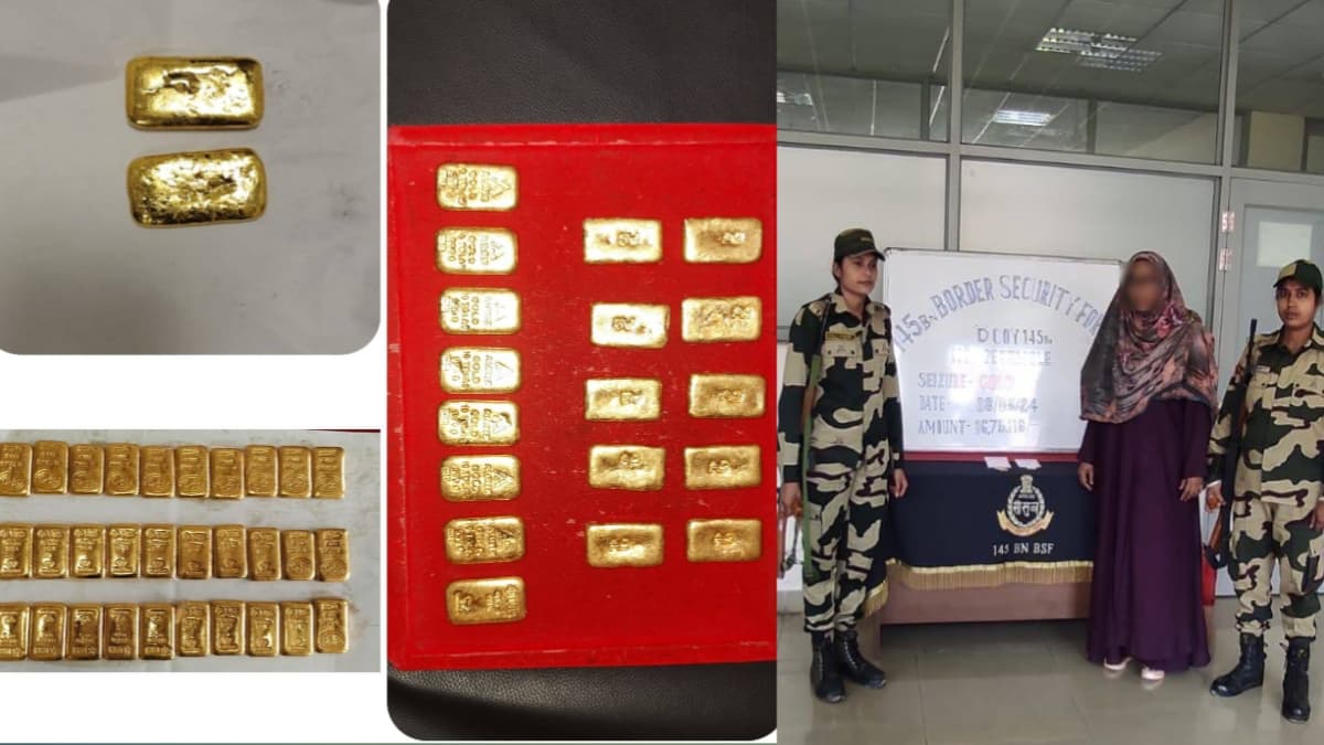 Gold biscuits worth ₹ 4.3 crore seized female smuggler had hidden the gold biscuits in the secret part of her body