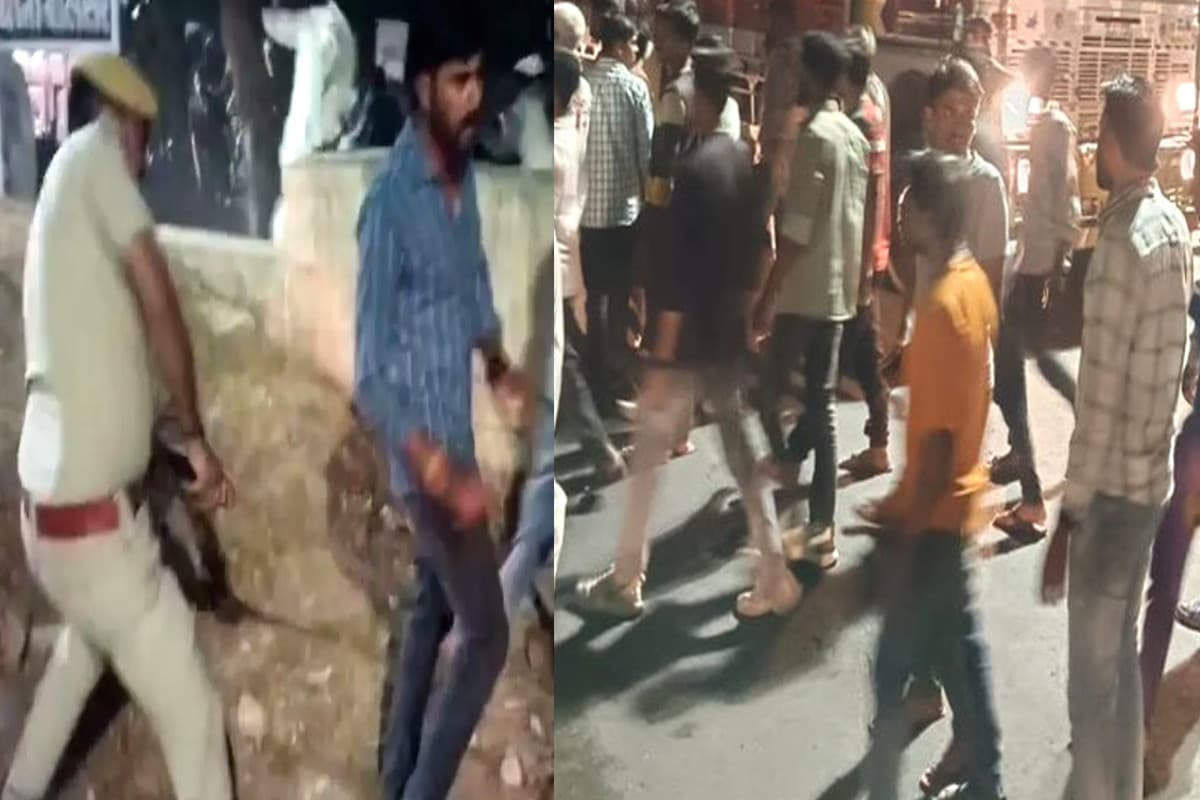 police lathi charge in jodhpur