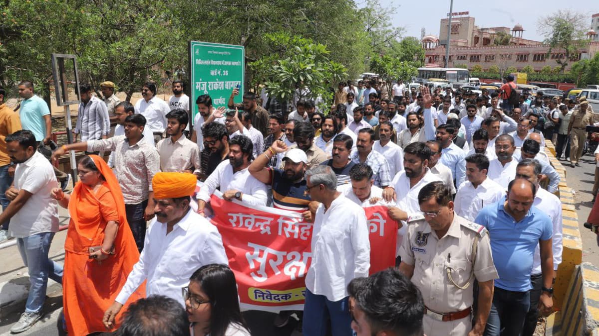 shri rajput sabha protest in jaipur