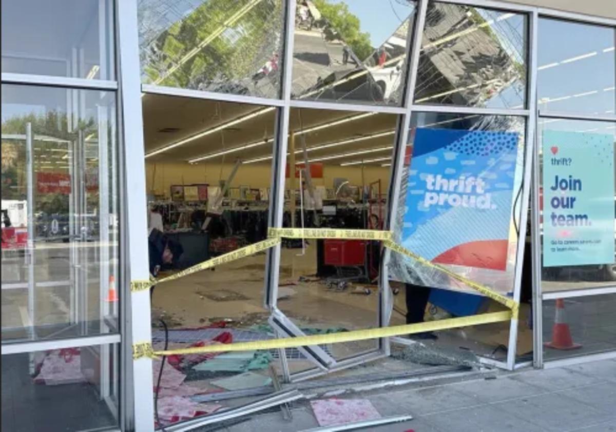 SUV crashes through store in New Mexico, USA