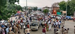 sidhi यूरिनकांड: कांग्रेस ने किया प्रदर्शन, निकाली विरोध रैली
