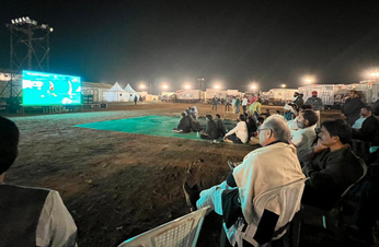 Bharat Jodo Yatra : मोरुकलां विश्राम स्थल पर राहुल गांधी ने देखा फुटबॉल मैच