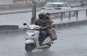 राजस्थान में यहां तेज हवा और मेघगर्जन के साथ हल्की बरसात