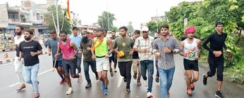 दौसा. देवधाम जोधपुरिया के लिए 150 किलोमीटर लंबी मैराथन दौड़ रवाना, युवाओं ने दिखाया उत्साह