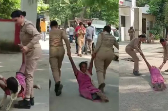 Video: फरियादी महिला का दोनों हाथ पकड़कर जमीन पर घसीटती रहीं पुलिसकर्मी, वीडियो वायरल