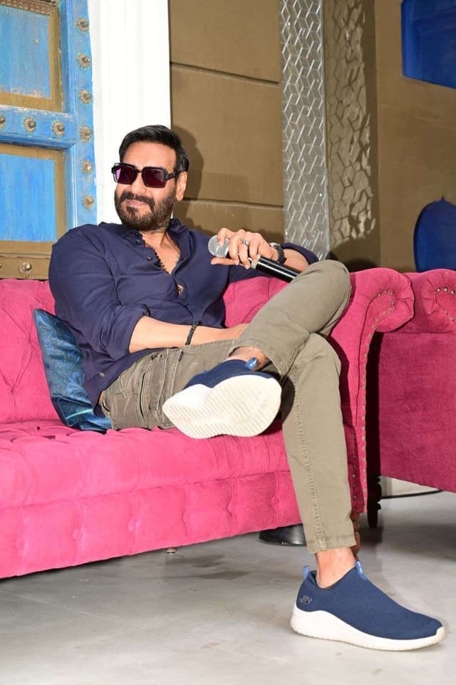 अभिनेता अजय देवगन पहुंचे राजस्थान पत्रिका के झालाना कार्यालय में