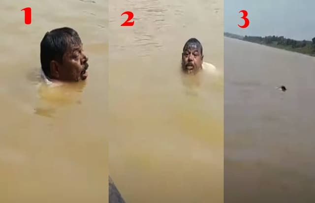 Video: बुजुर्ग ने नदी में लगाई छलांग, नाविक बचाने आए तो हाथ झटककर फिर पानी में गए, छा गया मातम...