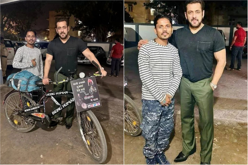 सलमान खान का फैन 1100 KM साइकल चलाकर पहुंचा मुंबई, दी जन्मदिन की बधाई - Salman Khan's fan reaches Mumbai by cycling 1100 km, congratulates him on his birthday
