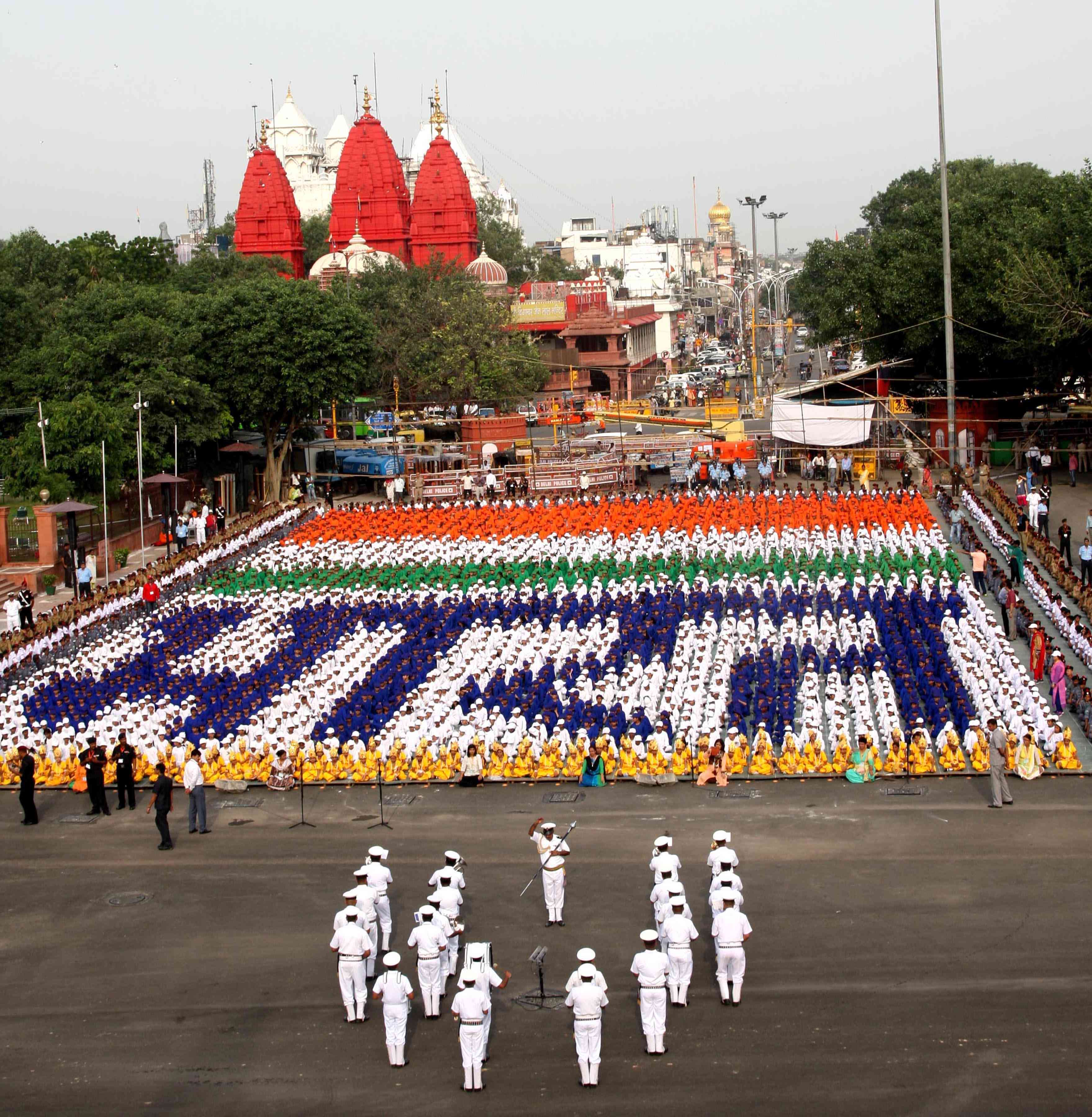 Red Fort Rehearsal For The Independence Day Parade In New