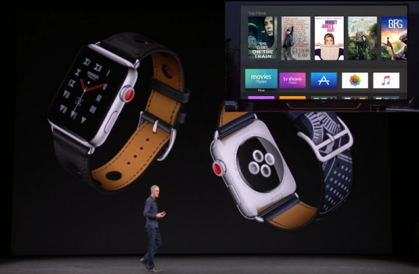 apple watch series 3 एपल ने लॉन्च किए नए 4के टीवी और वॉच सीरीज 3, जानिए इनकी कीमत और खूबियां