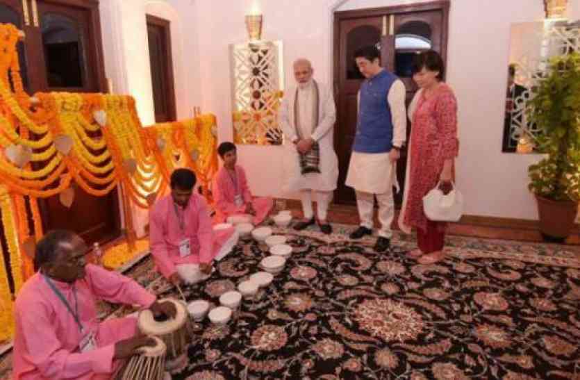 modi-abe dinner गुजराती रेस्टोरेंट में पीएम मोदी और शिंजो आबे का डिनर