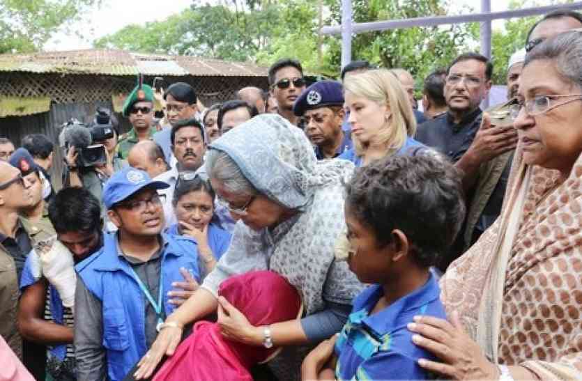 Rohingya शेख हसीना ने रोहिंग्या कैंपों का दौरा कर दिया मदद का भरोसा