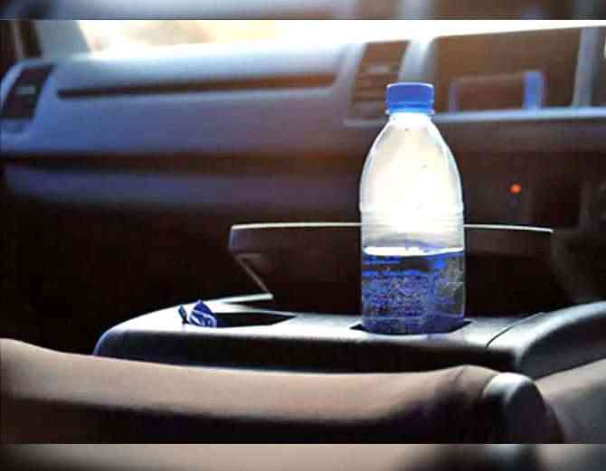 never leave plastic bottles