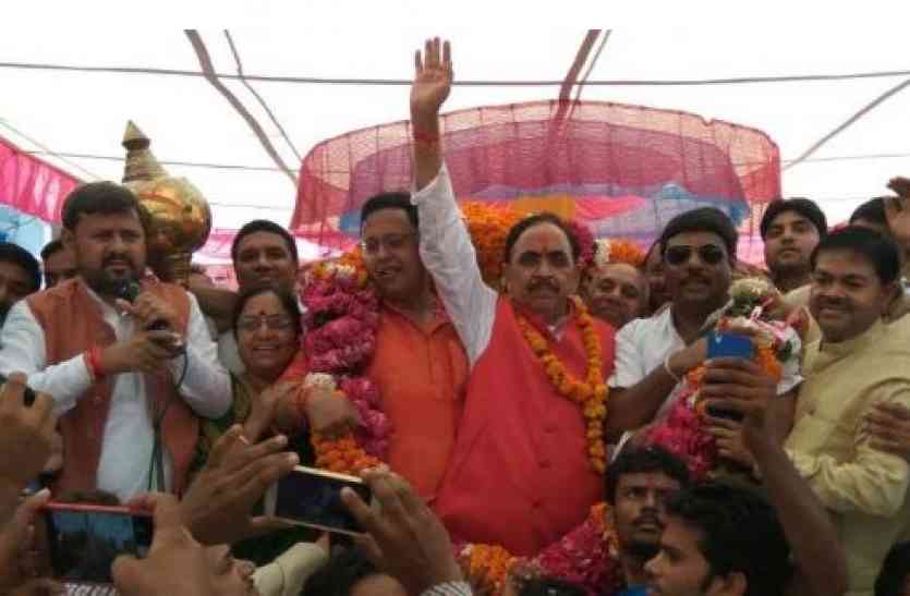 UP BJP president पहली बार यहां आए प्रदेश अध्यक्ष, भाजपाइयों ने किया भव्य स्वागत