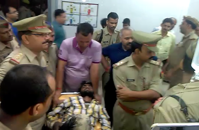 crime scene पुलिस टीम और बदमाशों के बीच मुठभेड़, सिपाही और एक बदमाश को गोली लगी