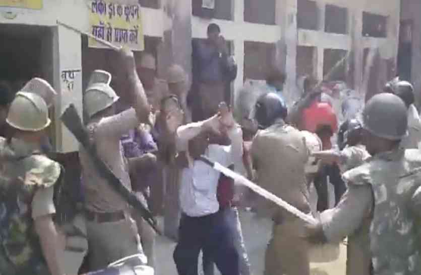 Ramlala Temple Kanpur रामलला मंदिर में घुसी पुलिस, जमकर चलीं लाठियां