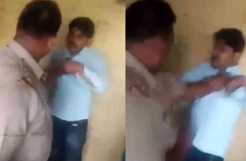 Daroga मंत्री के नाम पर धमकाने वाले और दरोगा के बीच चौकी में हुआ दंगल, देखें वीडियो