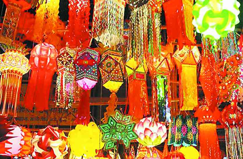 jaipur दिवाली पर रंग बिरंगी रोशनी के लिए छा जाने को तैयार लैंटर्न