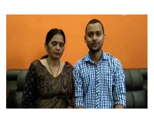 rajat with his mother