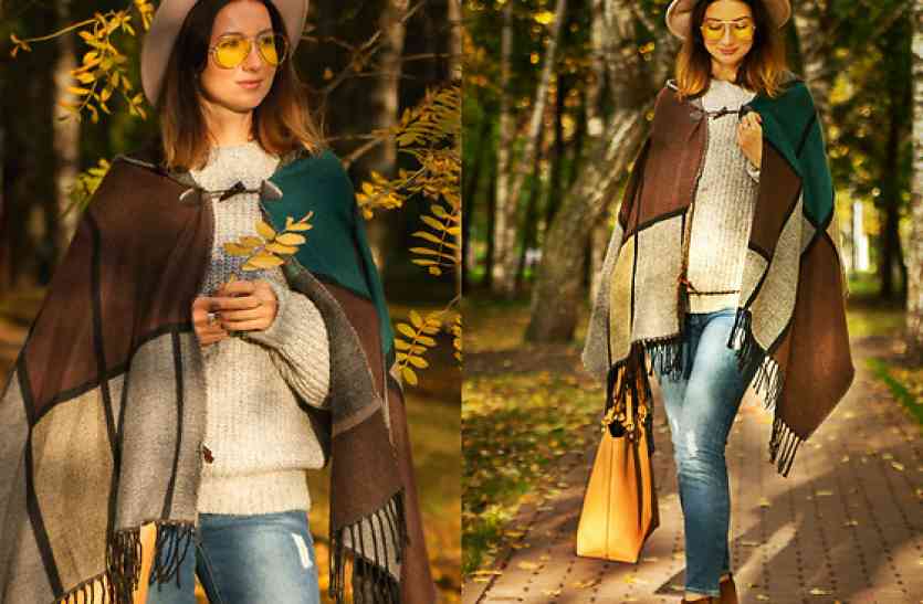Winter Season Fashion भोपाल की गर्ल्स को खूब भा रहा है स्टाइलिश Poncho Style
