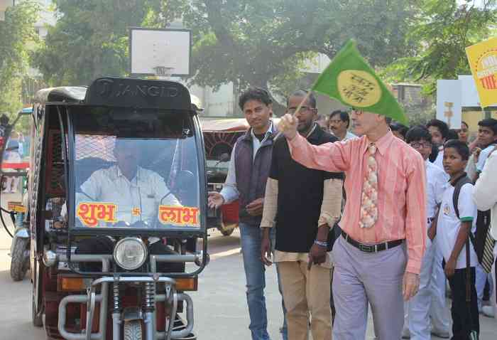 वायु प्रदूषण पर नियंत्रण को निकली संदेश यात्रा
