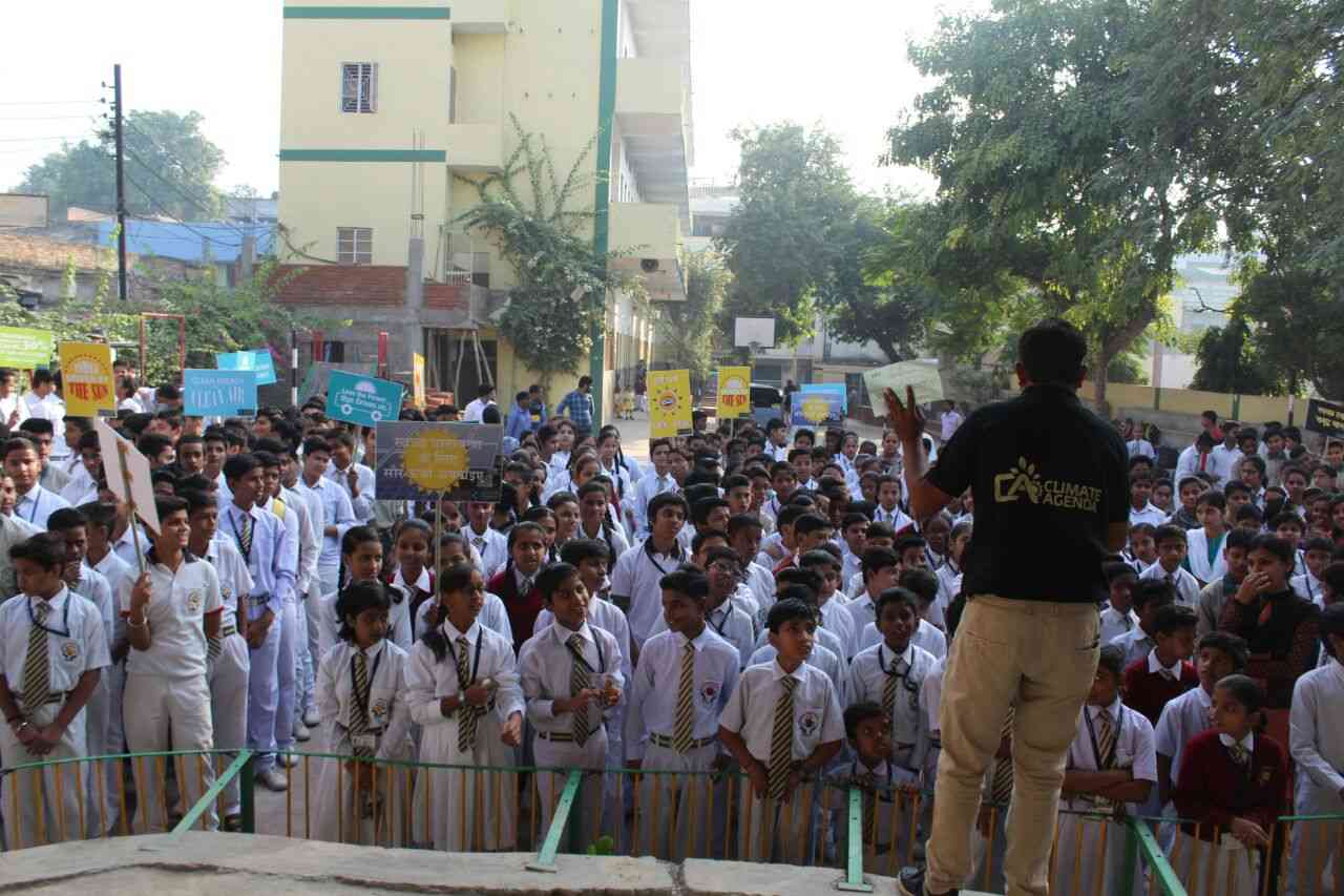 वायु प्रदूषण पर नियंत्रण को निकली संदेश यात्रा
