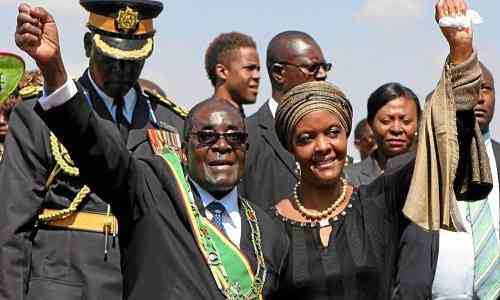 Grace Mugabe and Robert Mugabe