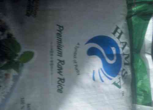 Seized rice sack
