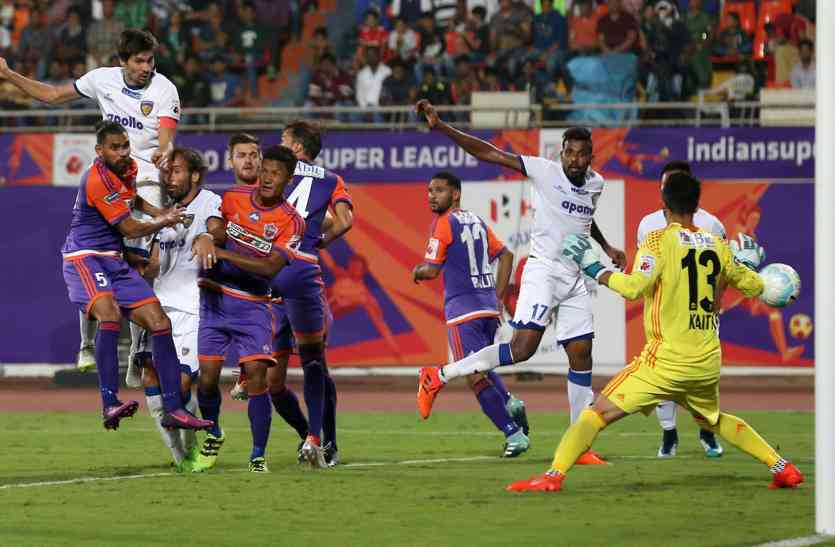 isl चेन्नयन एफसी ने लगाई जीत की हैट्रिक, एटीके को 3-2 से मात दी