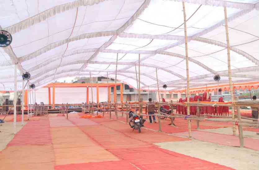 Gandhi Park Ground मेयर की ताजपोशी के लिए भव्य रूप से सजाया गया गांधी पार्क मैदान